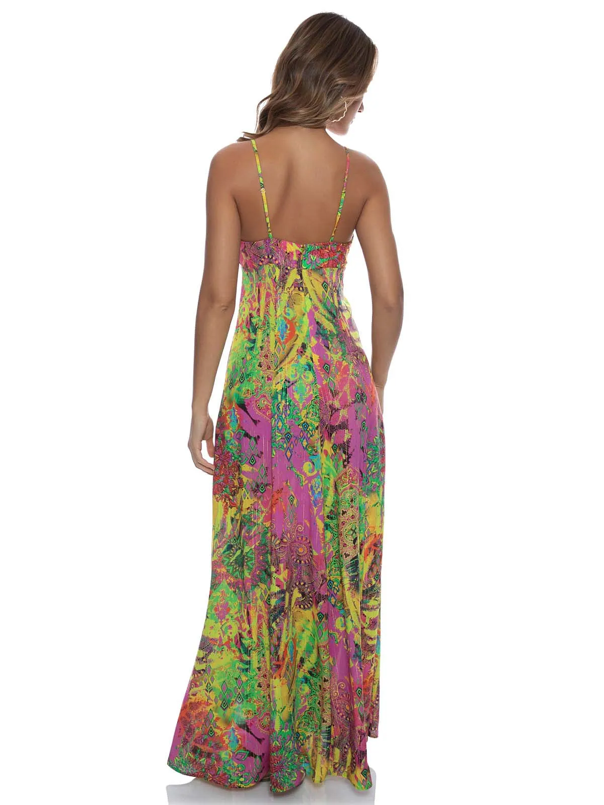 Bralette Side Slit Maxi Dress