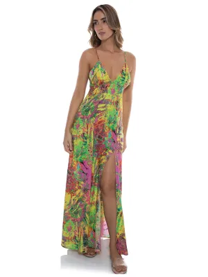 Bralette Side Slit Maxi Dress