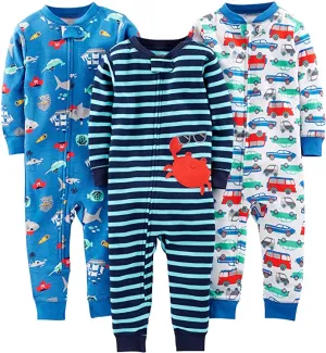 Brand new Simple Joys by Carter's baby-boys 3-pack Snug-fit Footless Cotton Pajama Set, 12 Months!