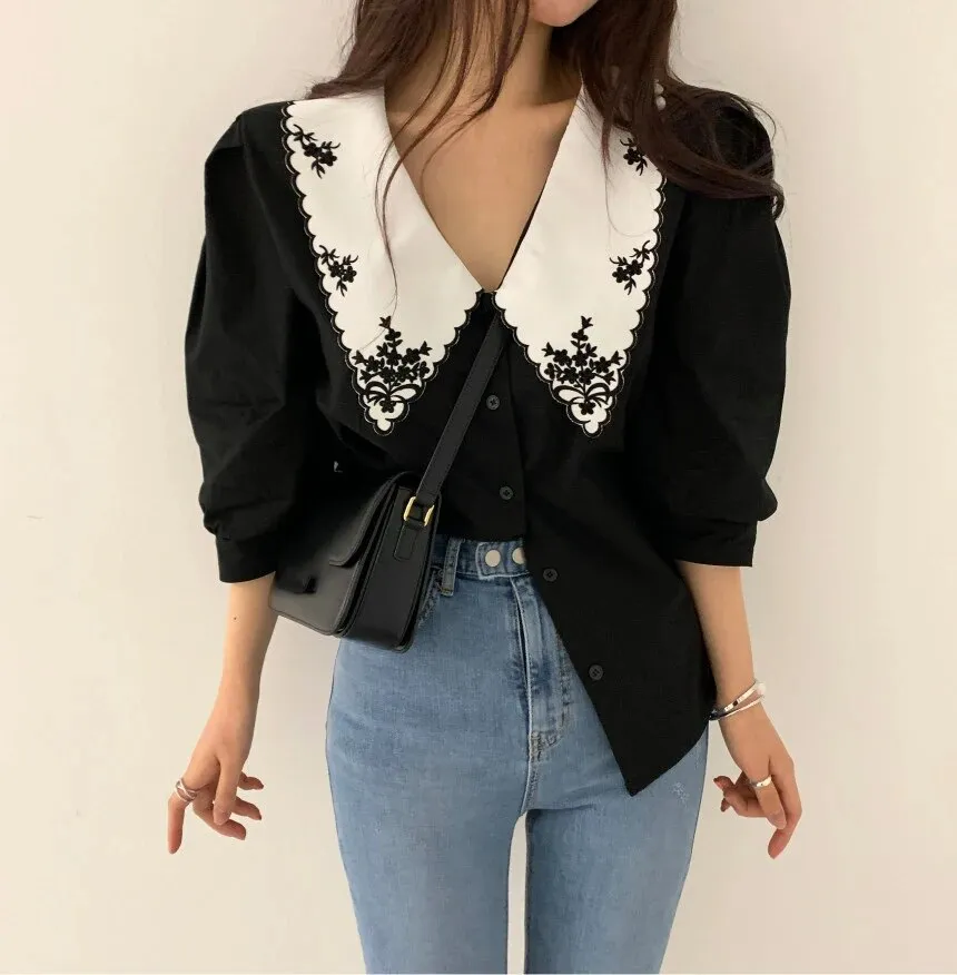Brigid® | Women'S Elegant Embroidered Blouse