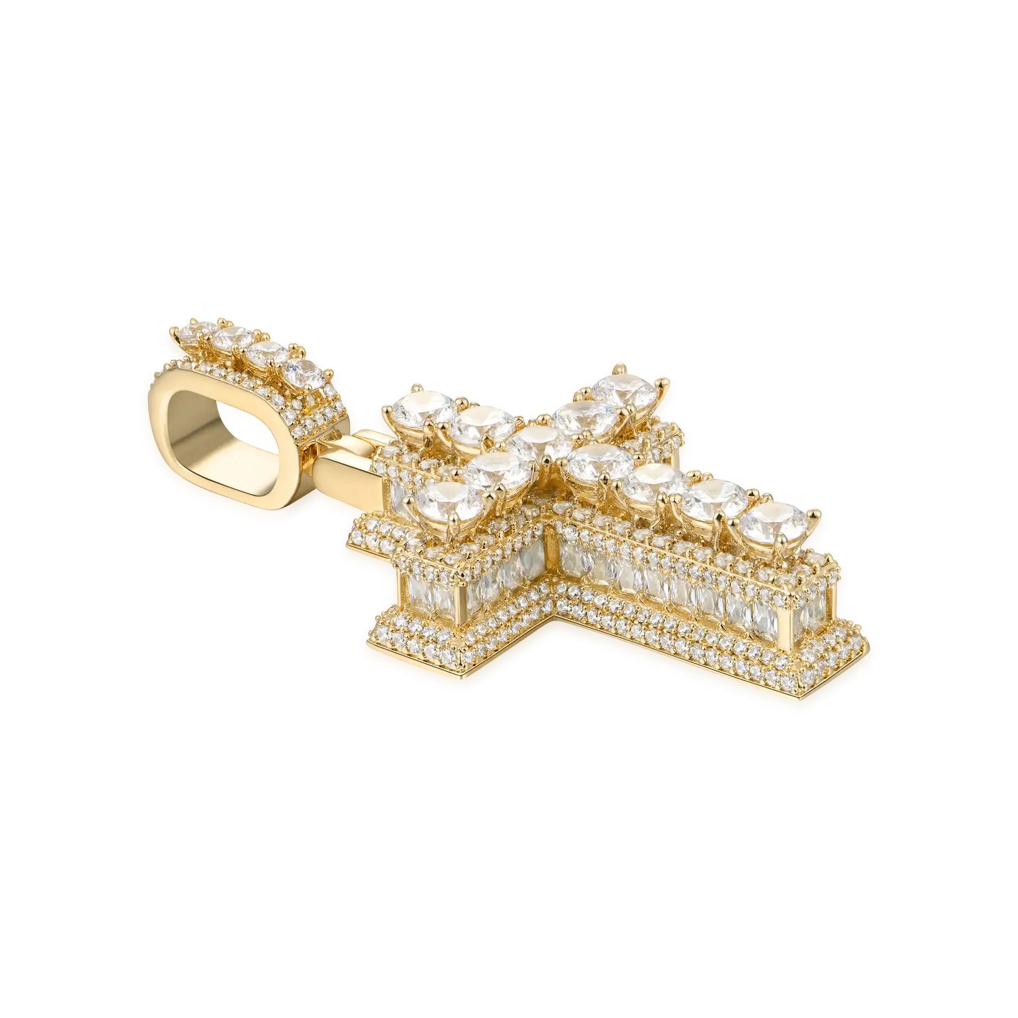 Brilliance Layered Cross Pendant