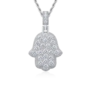 Brilliance Layered Hamsa Pendant