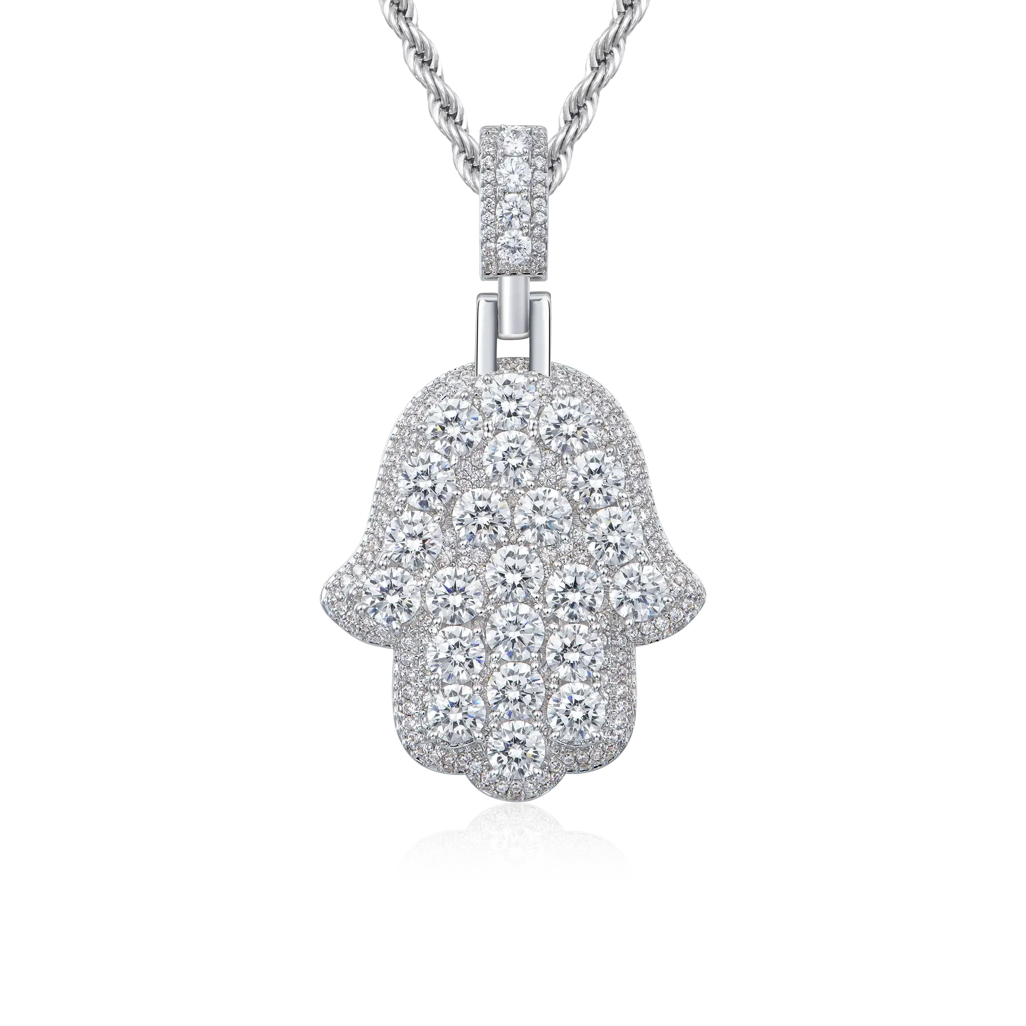 Brilliance Layered Hamsa Pendant