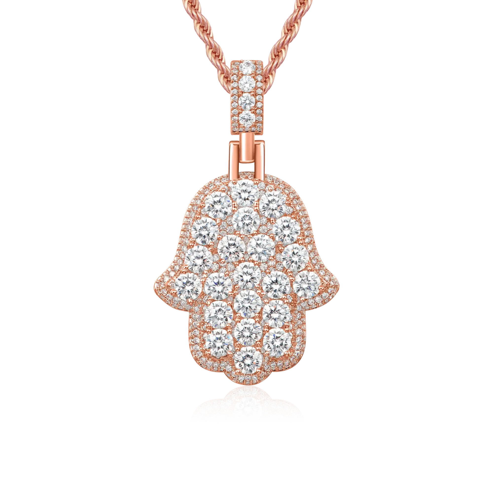 Brilliance Layered Hamsa Pendant