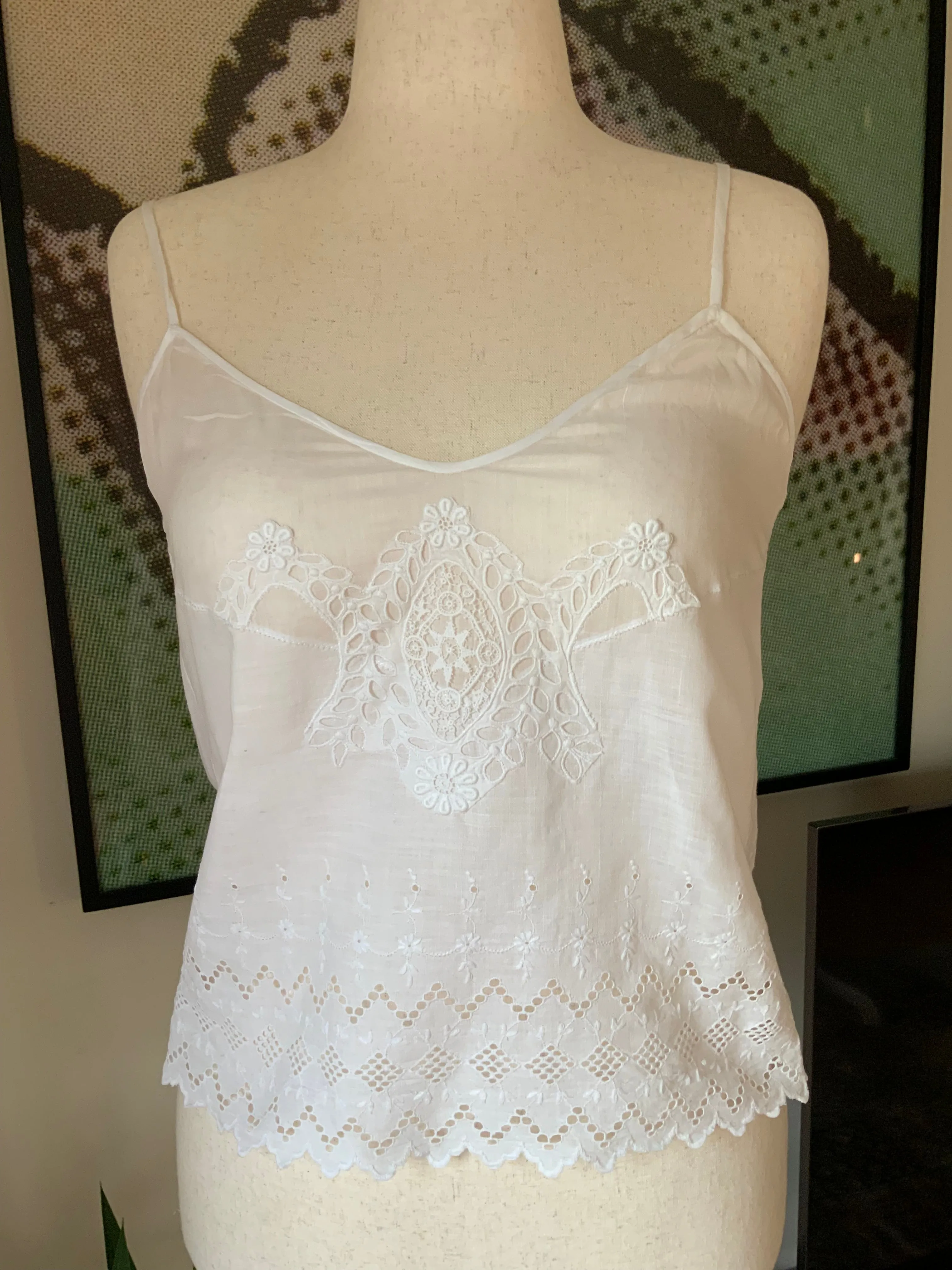 Broderie Blouse with antique aplique - Y2k -