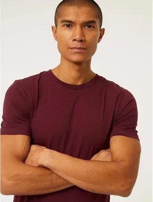 Burgundy Muscle Fit Short Sleeve T-Shirt