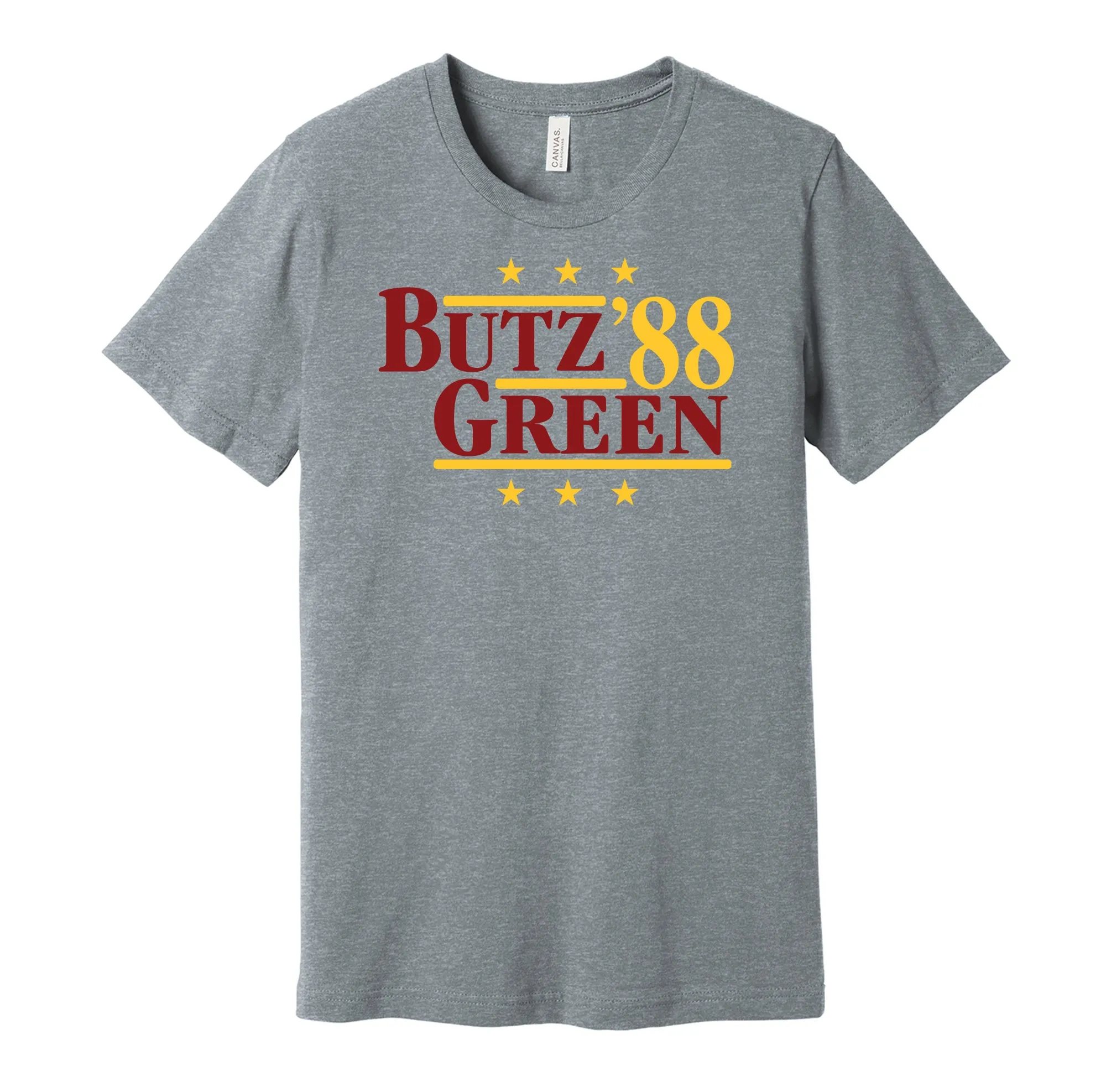 Butz & Green '88 - Washington Football Legends Political Campaign Parody T-Shirt - Hyper Than Hype Shirts