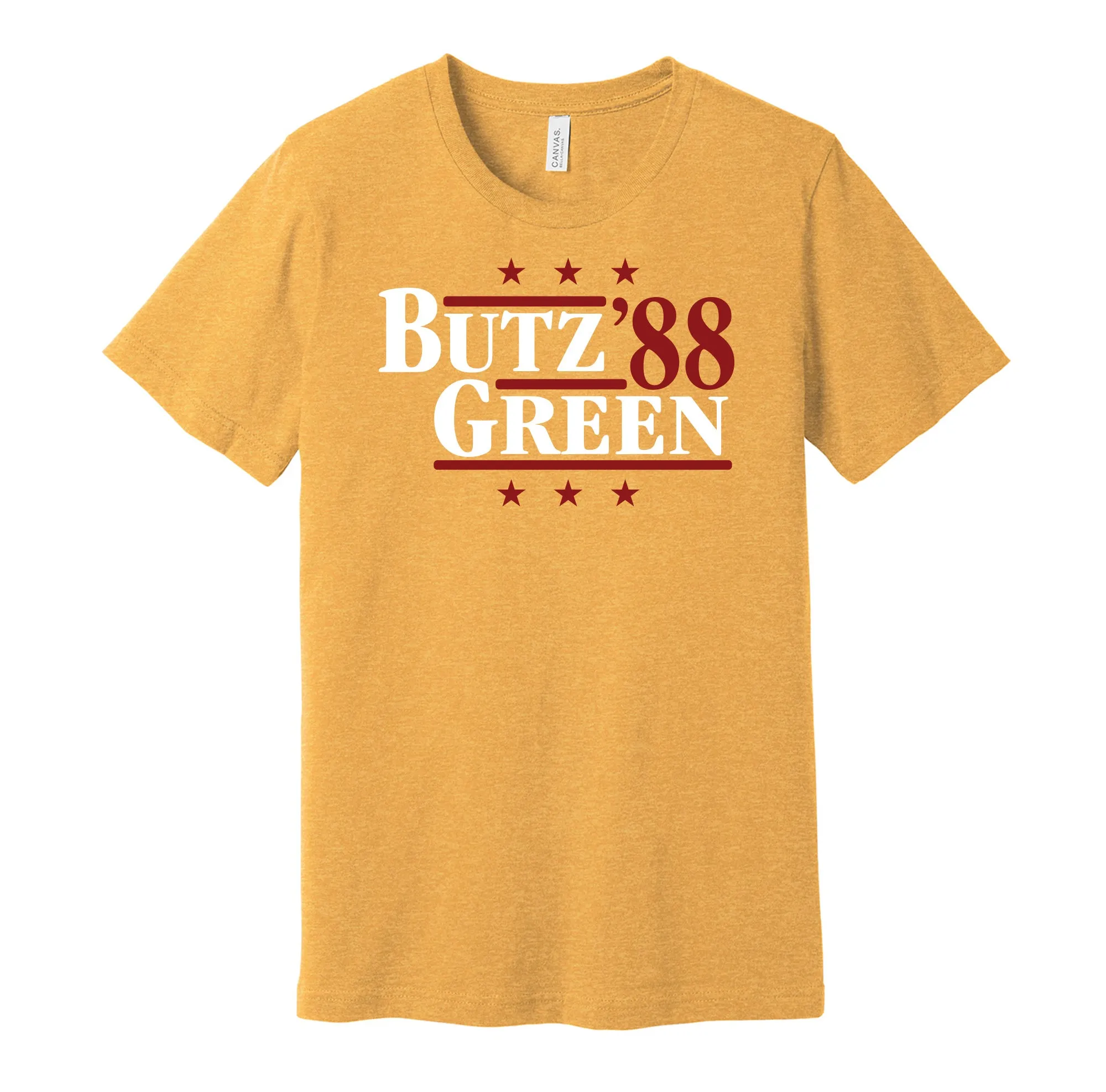 Butz & Green '88 - Washington Football Legends Political Campaign Parody T-Shirt - Hyper Than Hype Shirts