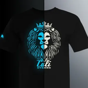 CALI Strong King Rasta Black T-shirt Glow in the Dark