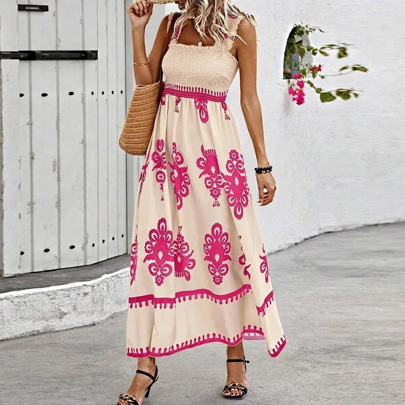 Camila - Sleeveless dress with square neckline.