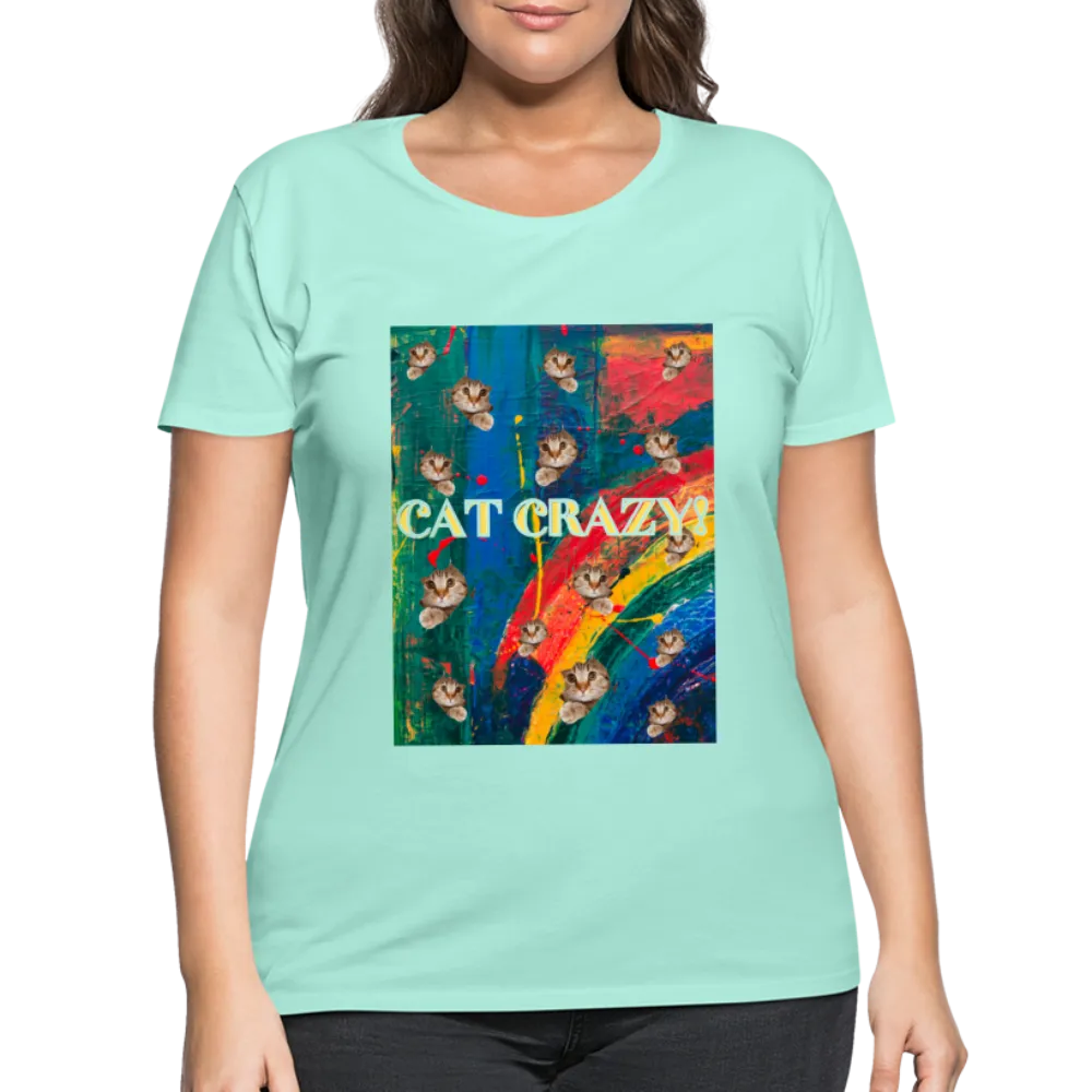 CAT CRAZY Women's Curvy T-Shirt