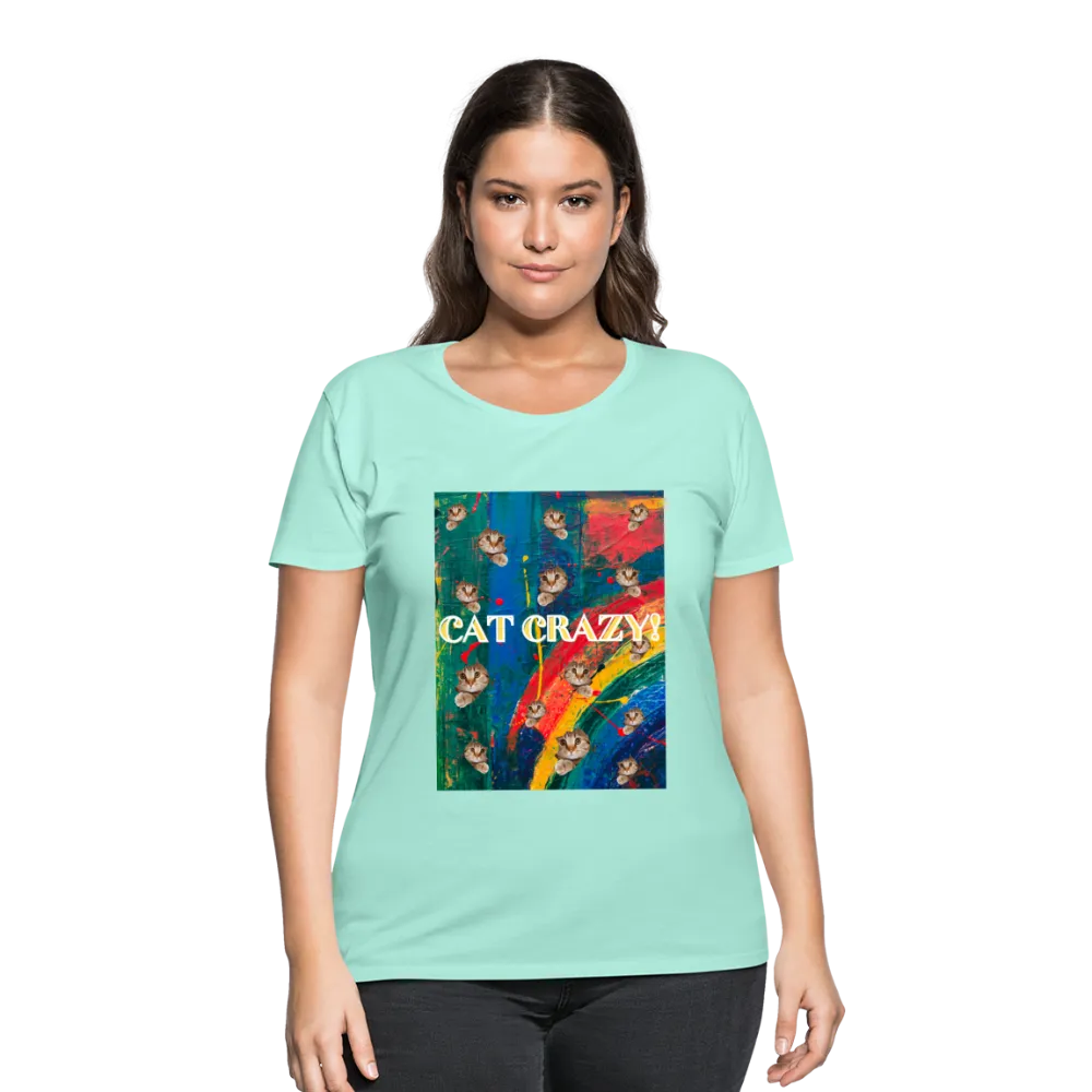 CAT CRAZY Women's Curvy T-Shirt
