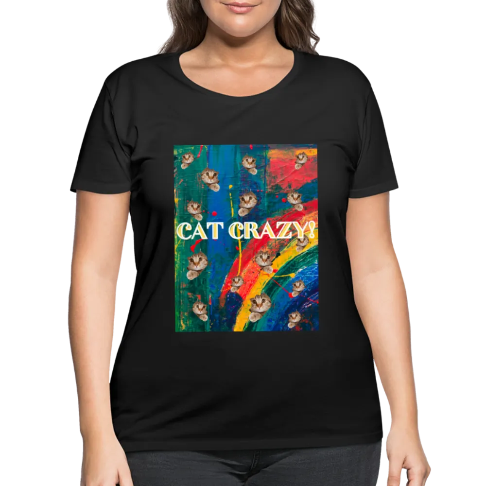 CAT CRAZY Women's Curvy T-Shirt