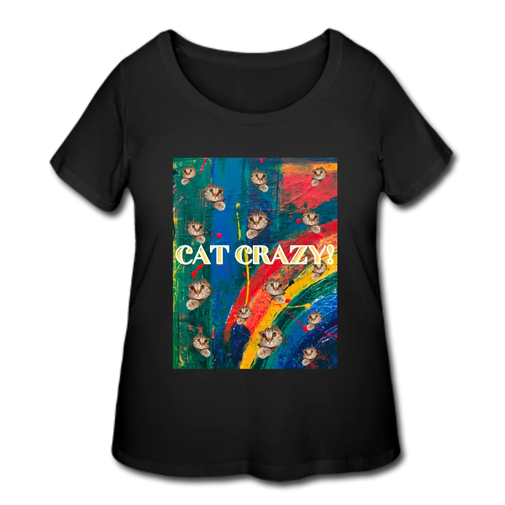CAT CRAZY Women's Curvy T-Shirt