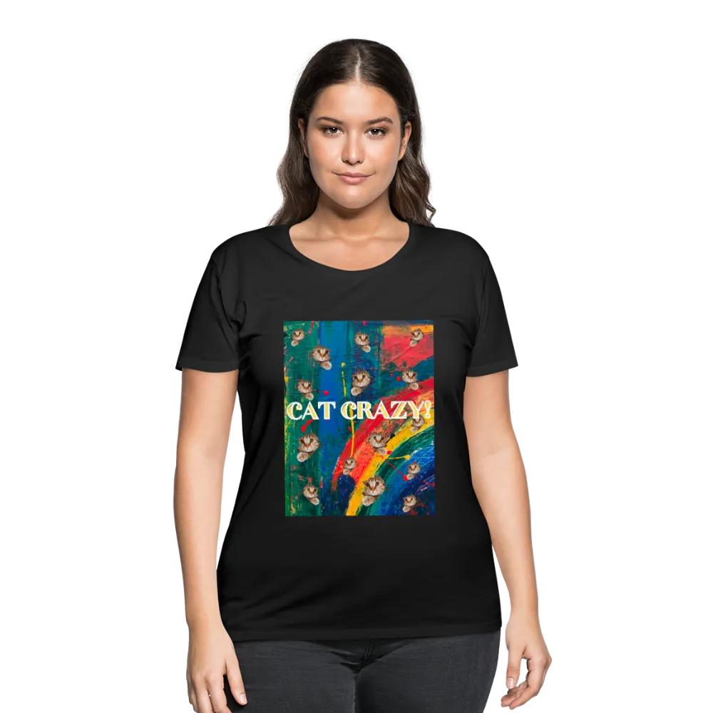 CAT CRAZY Women's Curvy T-Shirt