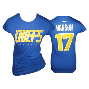 Charlestown Chiefs Steve Hanson Slapshot T-Shirt - Women`s
