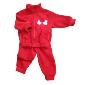 CHILD CANADA BOMBER JACKET SET RED