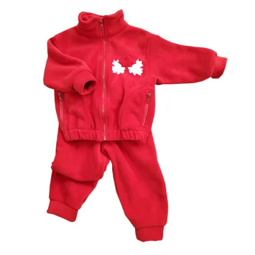 CHILD CANADA BOMBER JACKET SET RED