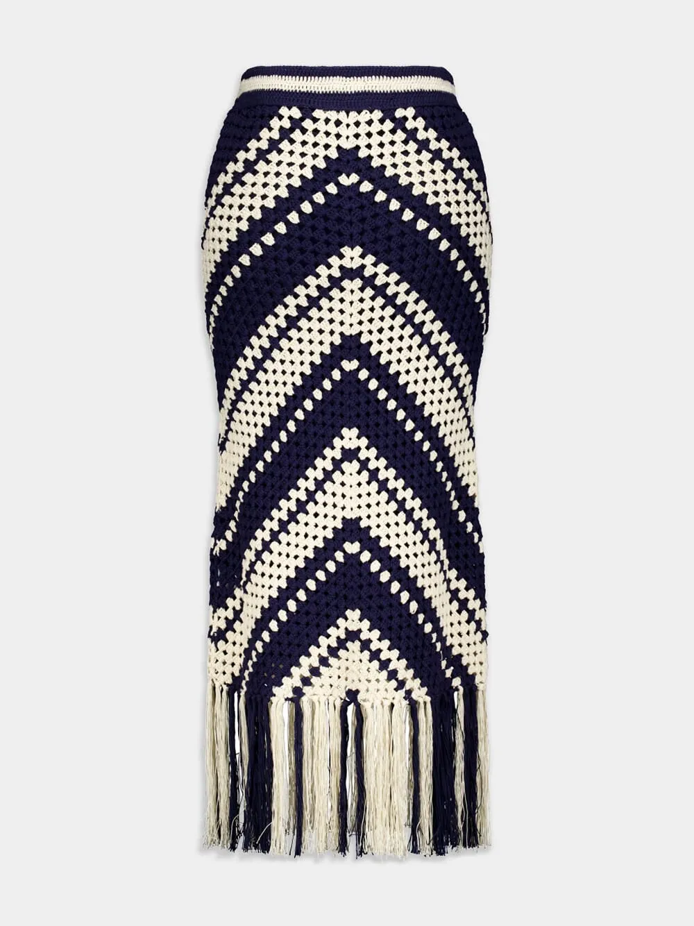 Chintz Crochet Fringed Skirt