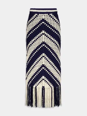 Chintz Crochet Fringed Skirt