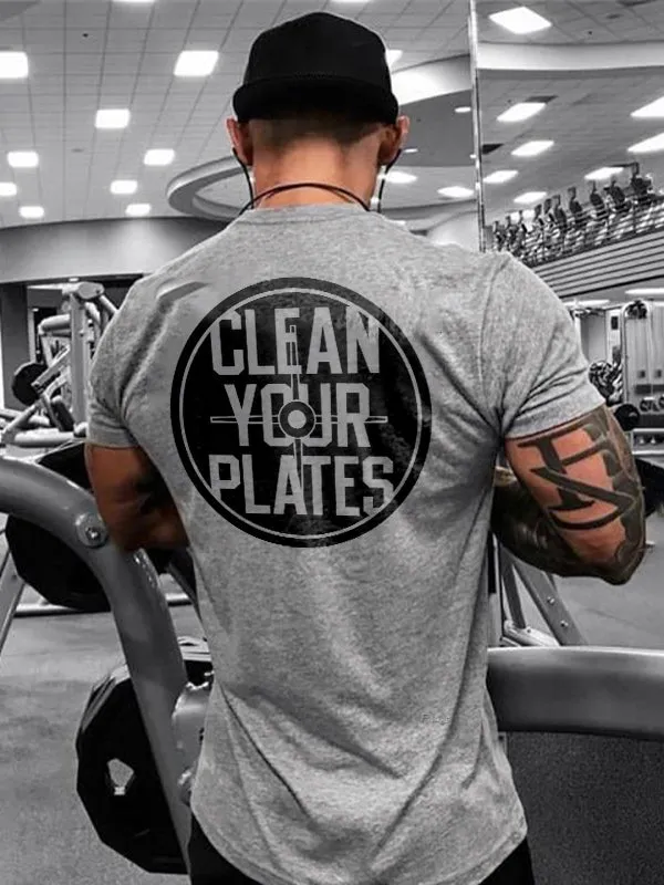 Clean Your Plates Printed Men's T-shirt