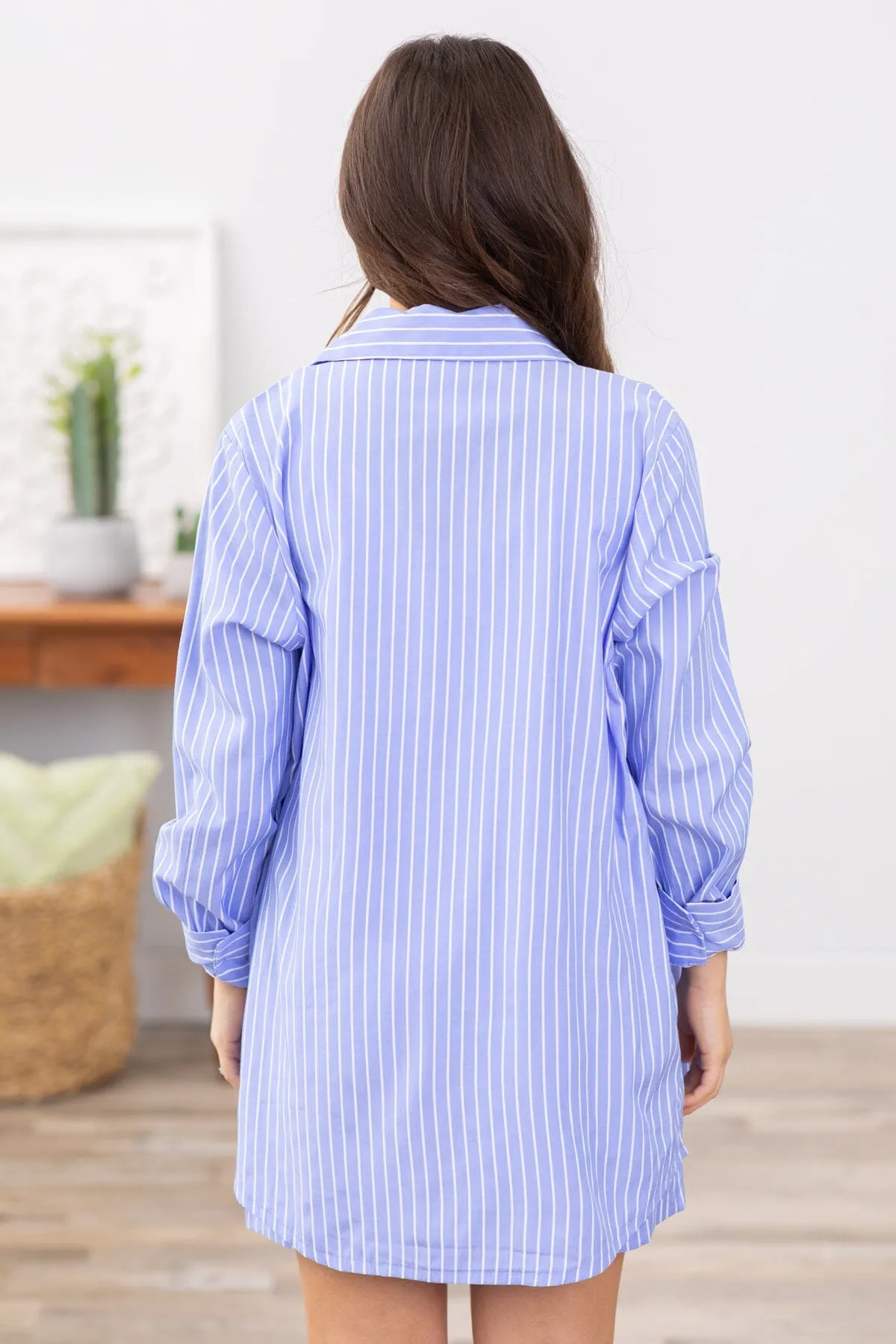 Cornflower Stripe Top and Short PJ Set