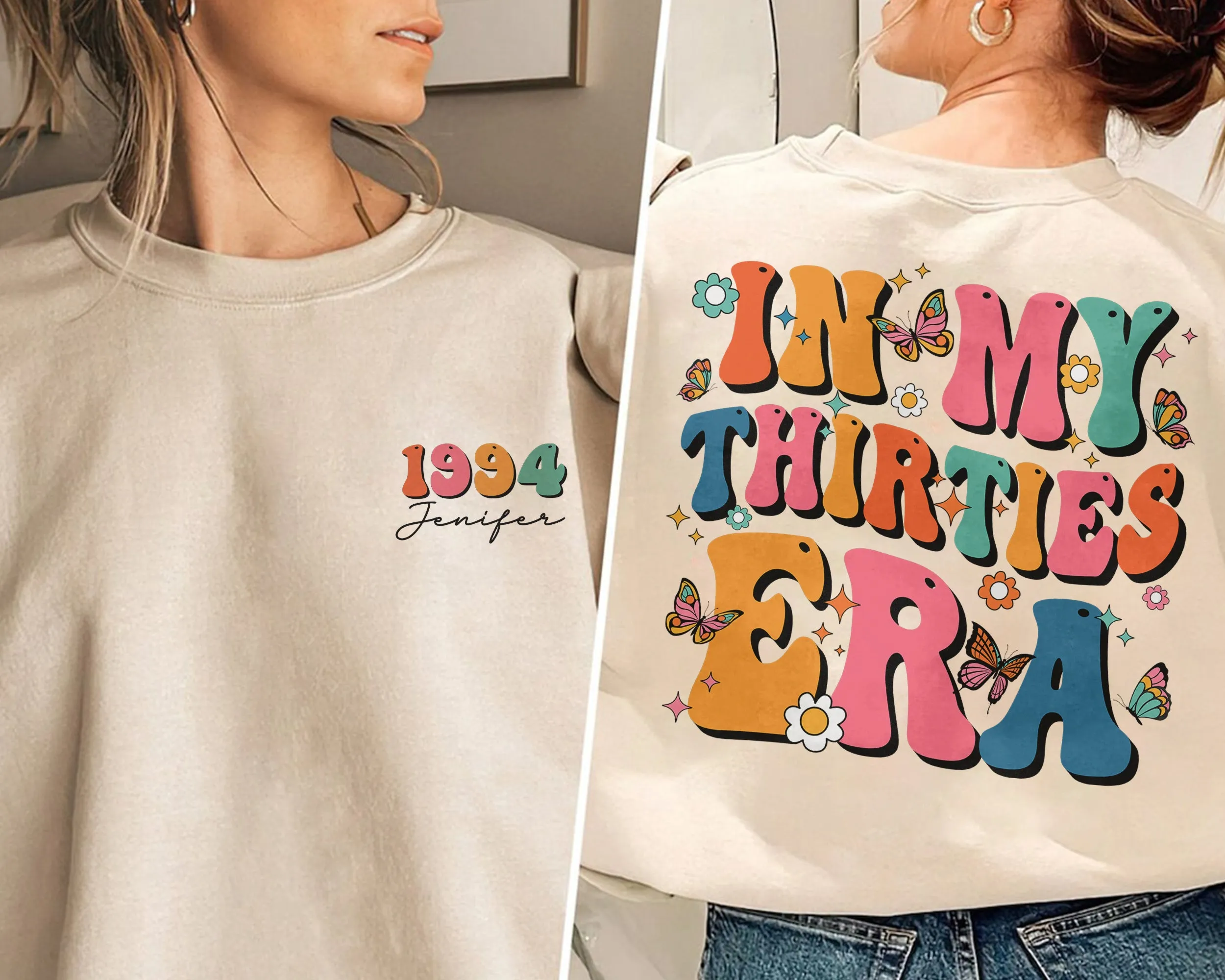 Custom In My Thirties Era Sweatshirt, Personalized Birthday Crewneck, 30th Birthday, Custom Funny Birthday t-shirt, Birthday Gift