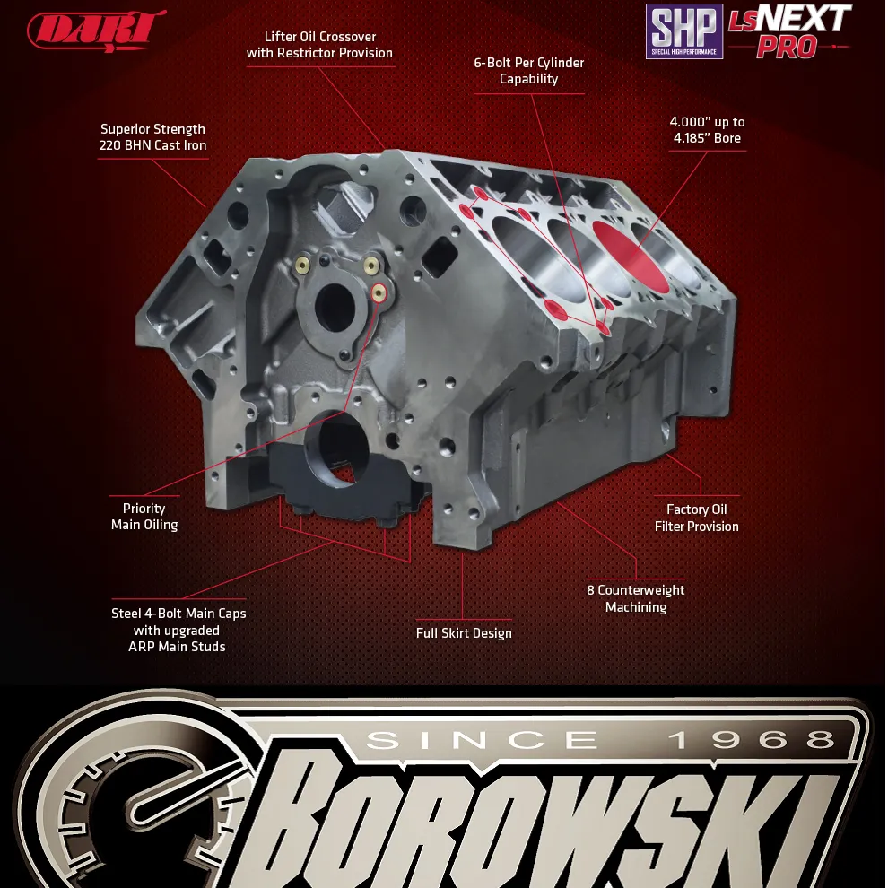 Dart SHP Pro Short Block - Callies Magnum CCW, Diamond Race Pistons