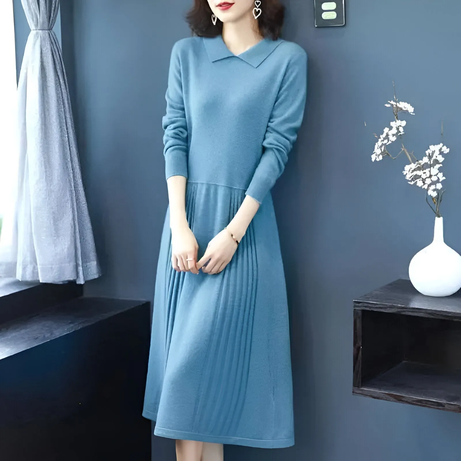Delphine | Mühelose Eleganz in einem gestrickten Maxikleid