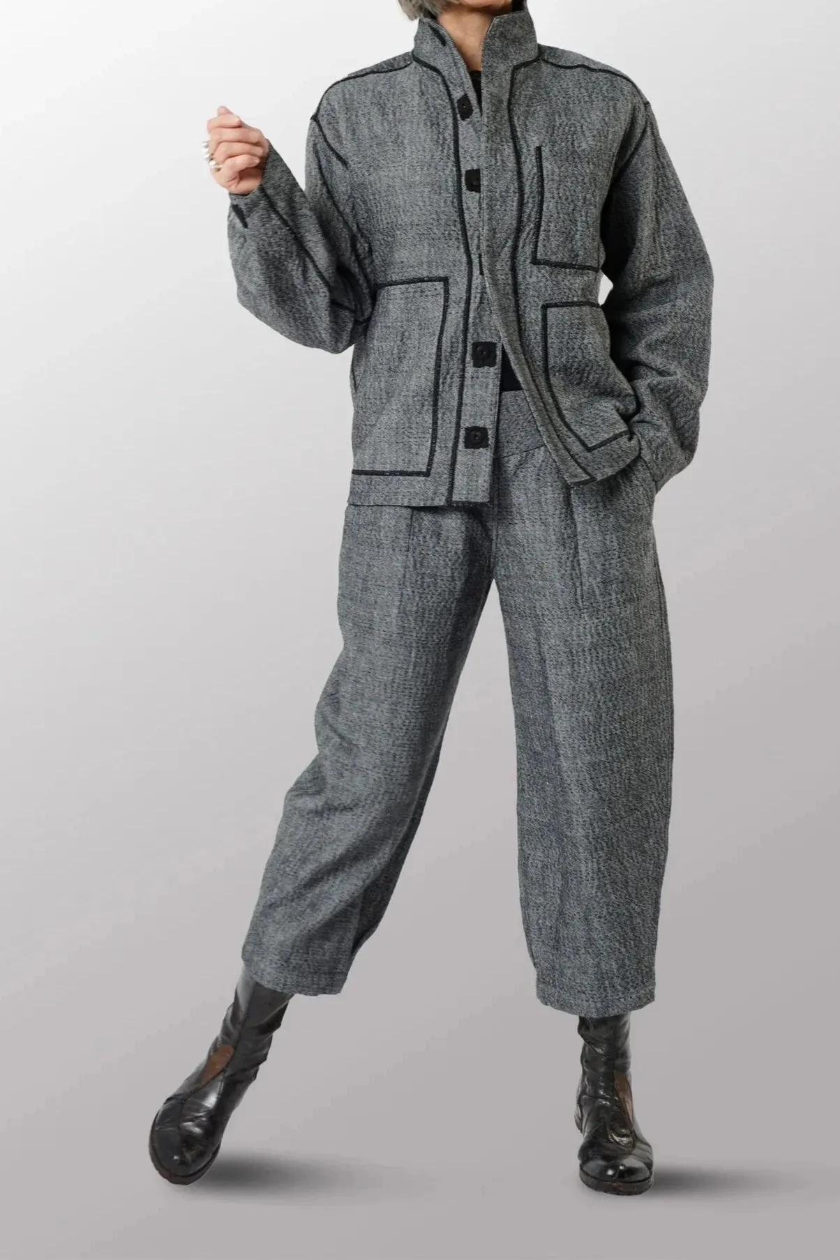 Denim Kantha Mens Blouson