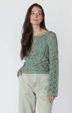 Dex Button Back Crochet Top