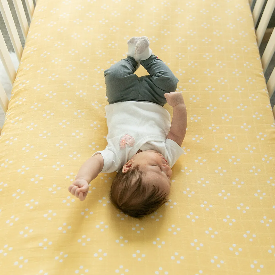 Diamond Dot Cotton Crib Sheet