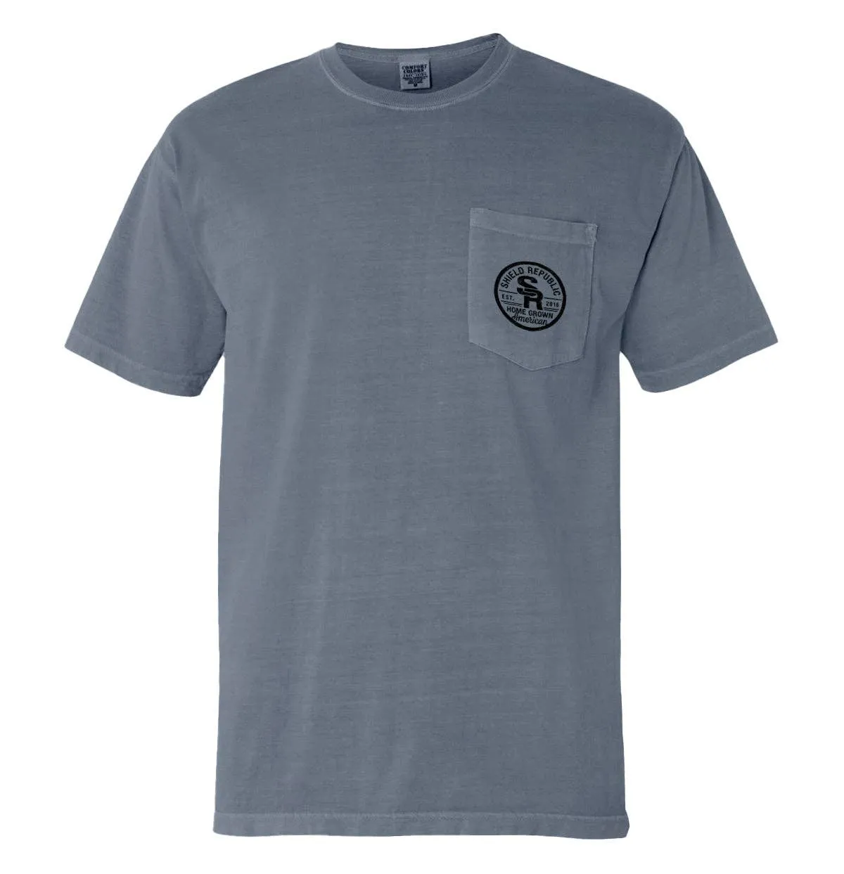 Dirty Hands Clean Money: Comfort Colors Pocket Tee / Blue Jean / 2XL