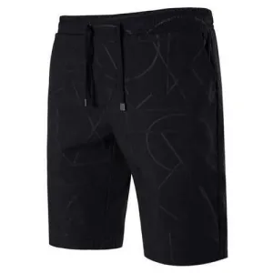 Drawstring Waist Printed Shorts - Black 5xl