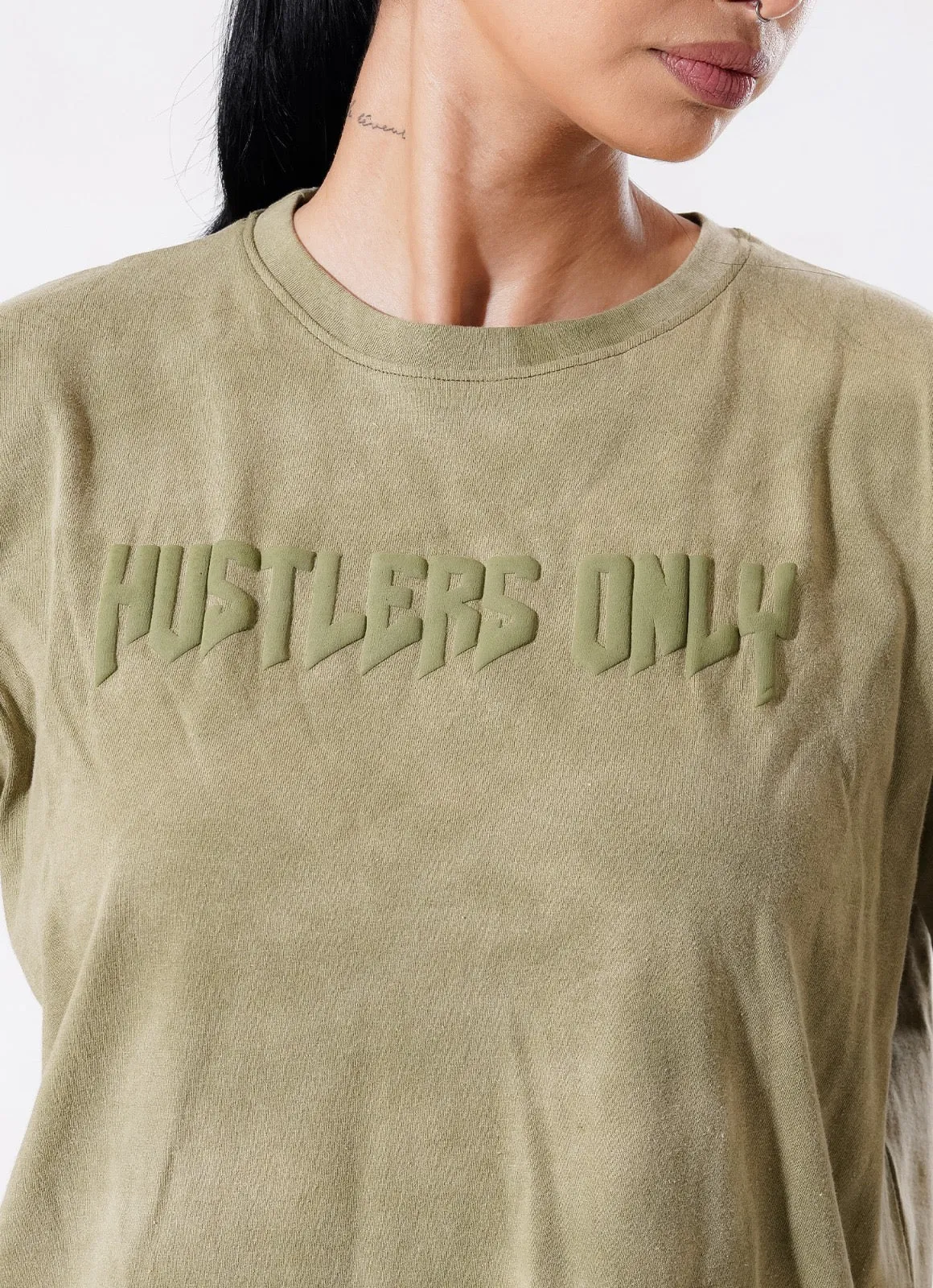 Drippy Acid Wash Tshirt - Green