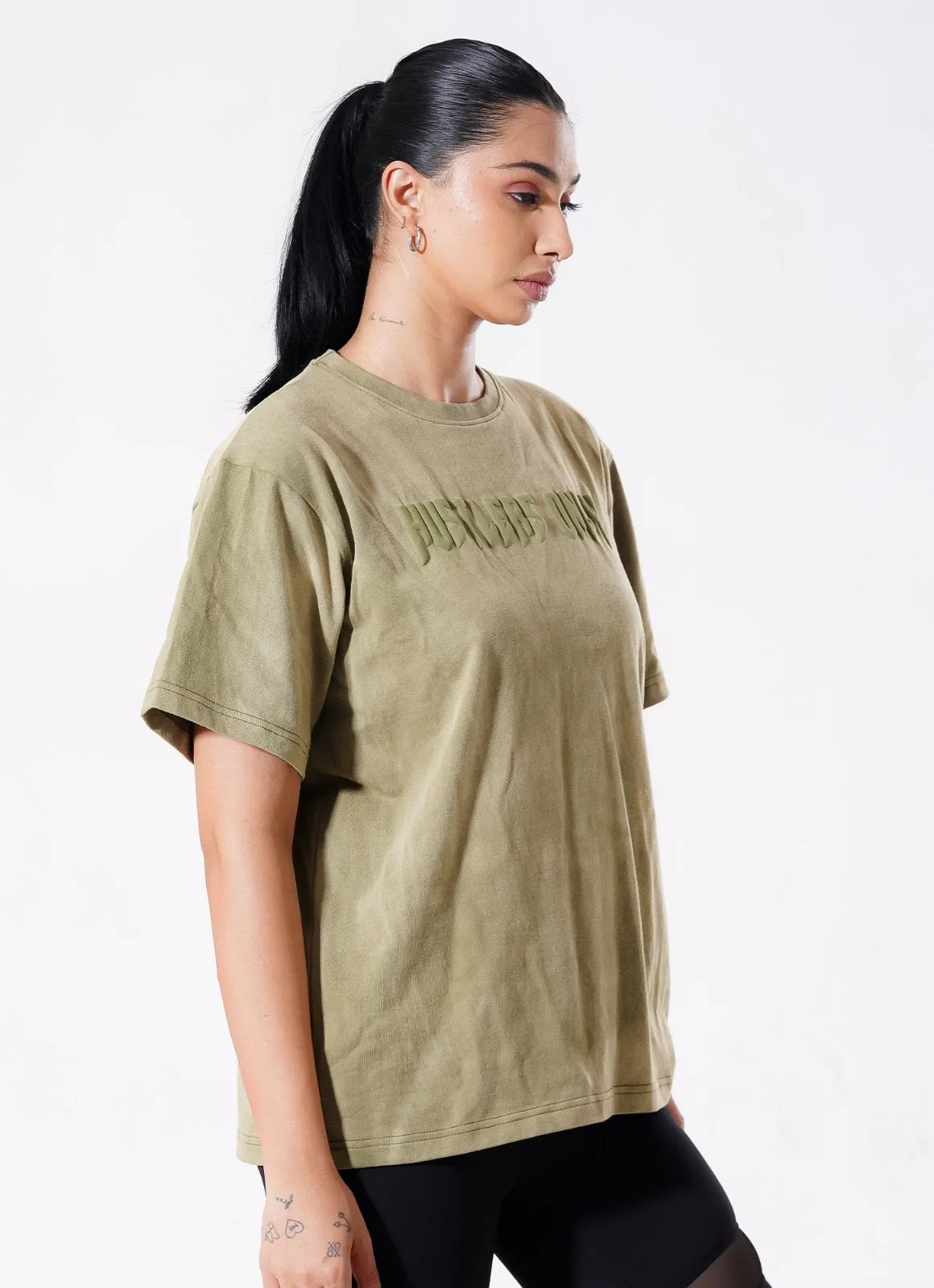 Drippy Acid Wash Tshirt - Green