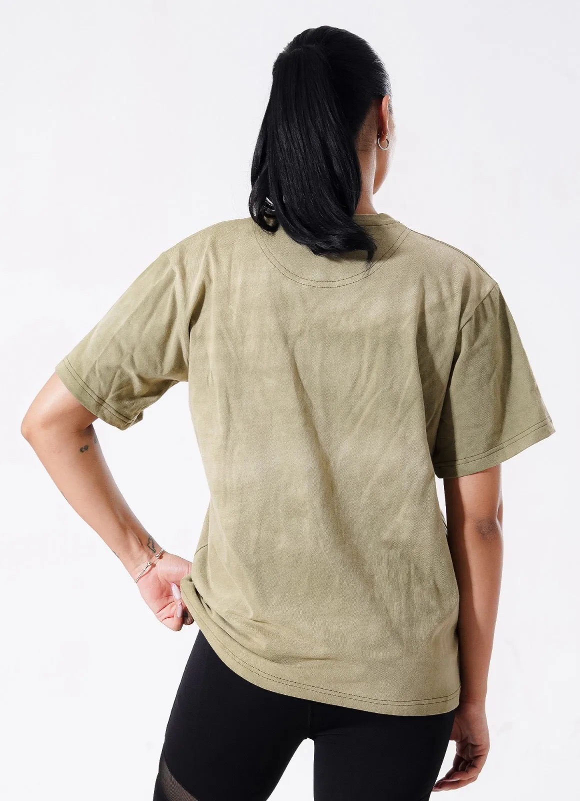 Drippy Acid Wash Tshirt - Green