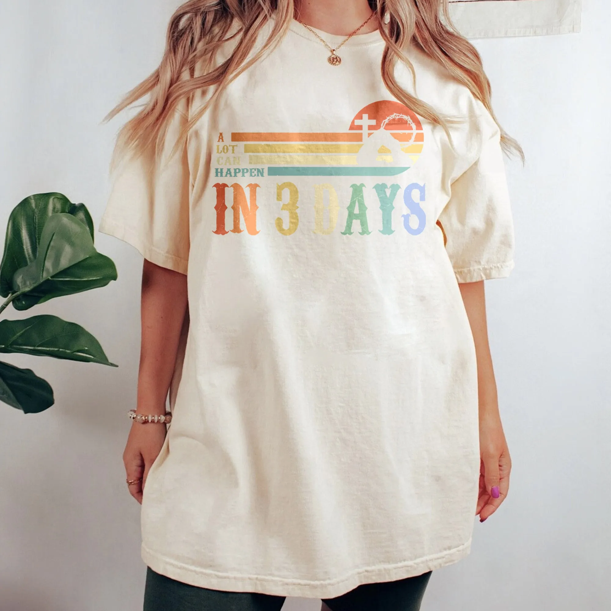 Easter Shirt, He is Risen Shirt, Vintage Easter Shirt, Shirt for Easter, Good Friday T-Shirt, A Lot Can Happen in 3 Days Shirt, Easter Gift