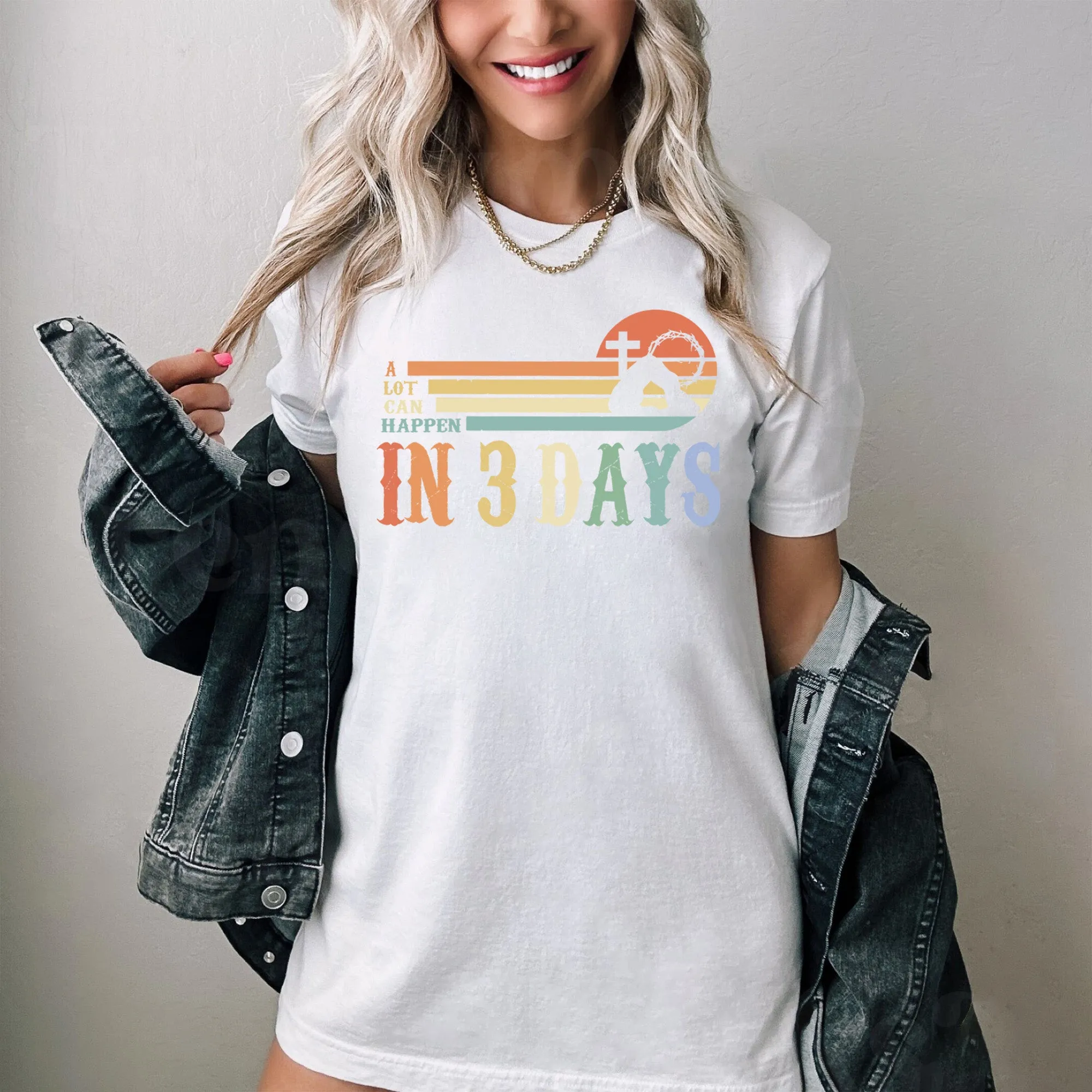 Easter Shirt, He is Risen Shirt, Vintage Easter Shirt, Shirt for Easter, Good Friday T-Shirt, A Lot Can Happen in 3 Days Shirt, Easter Gift