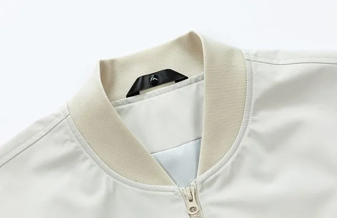 Easy-to-clean Hooded Varsity Jacket for Men with Zip-up Closure