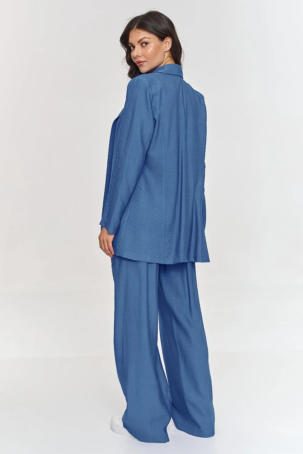 Elegant Belted Loose Blazer Set
