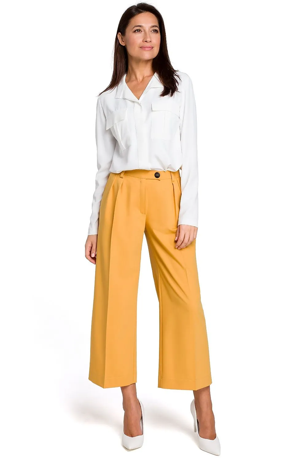 Elegant High-Waist Culottes Trousers