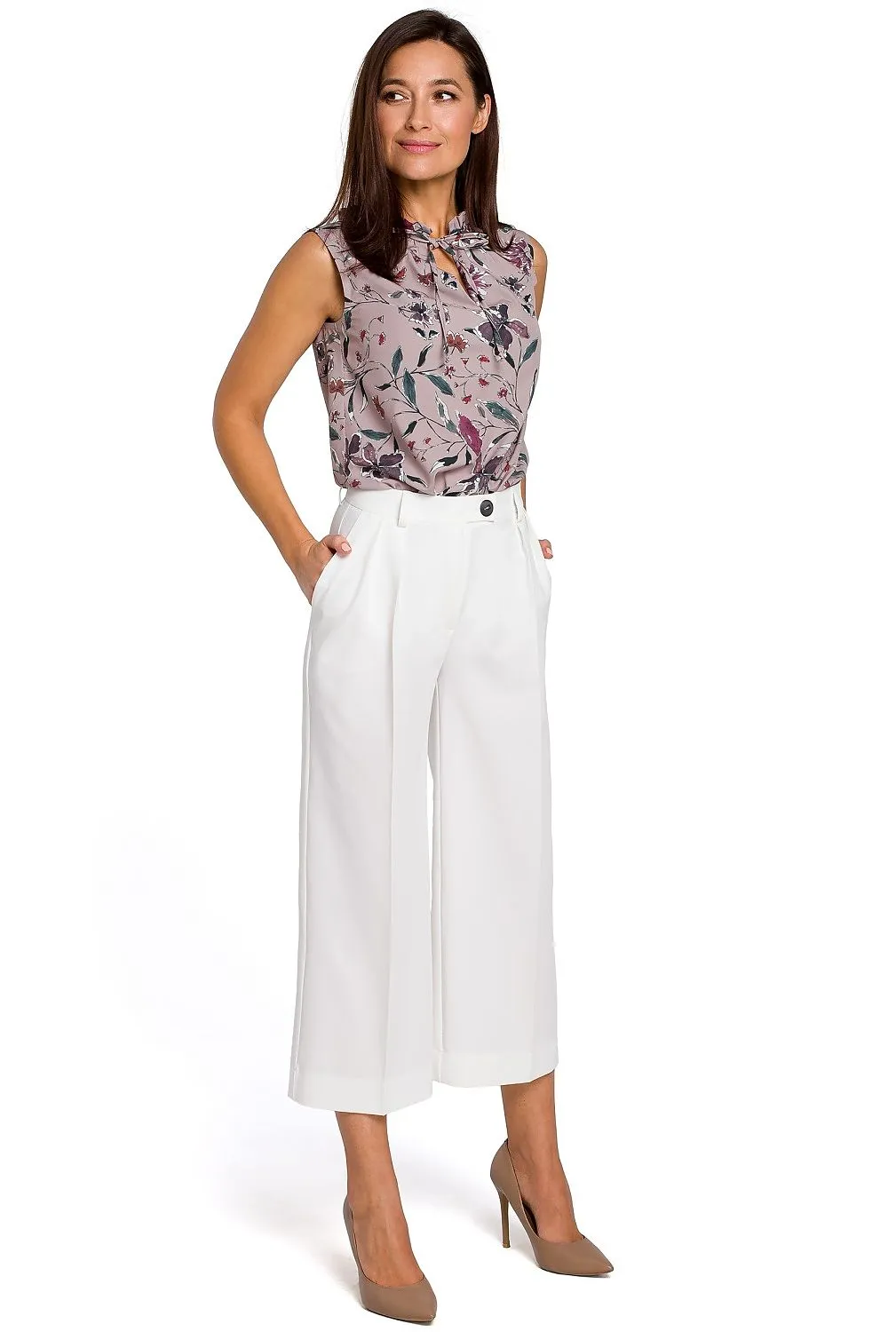 Elegant High-Waist Culottes Trousers