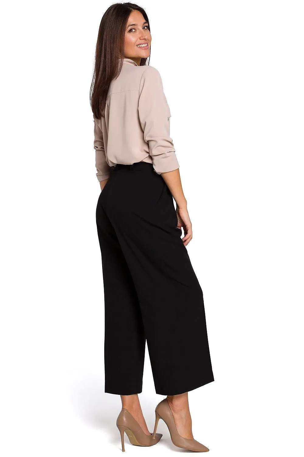 Elegant High-Waist Culottes Trousers