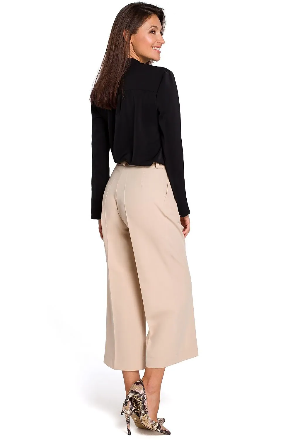 Elegant High-Waist Culottes Trousers