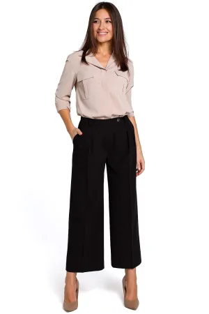 Elegant High-Waist Culottes Trousers