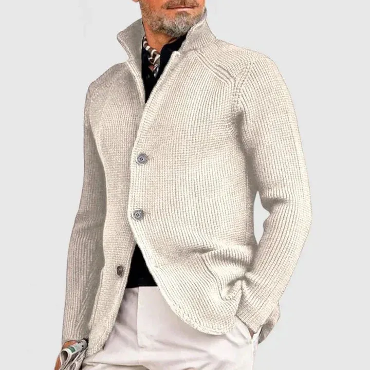 Elegant men's button-front cardigan