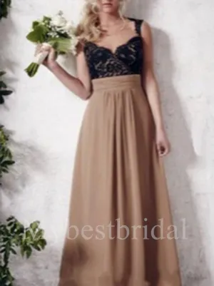 Elegant V-neck Sleeveless Open back A-line Prom Dresses,PDS0582