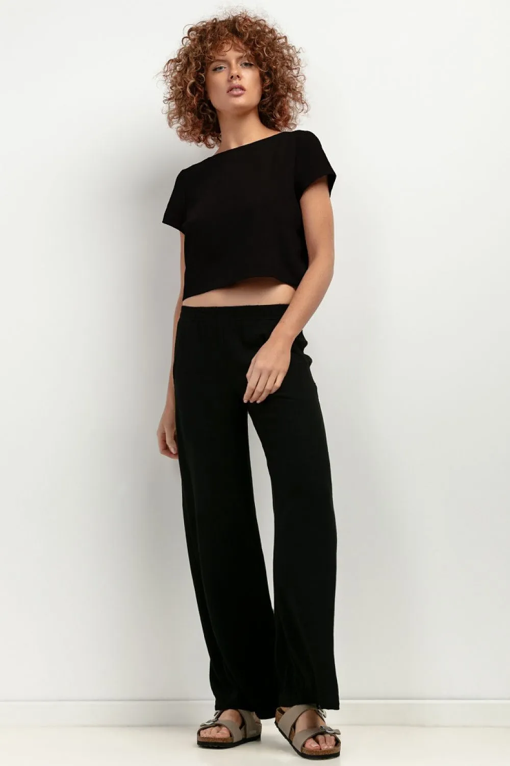 Elegant Wide Leg Linen Trousers