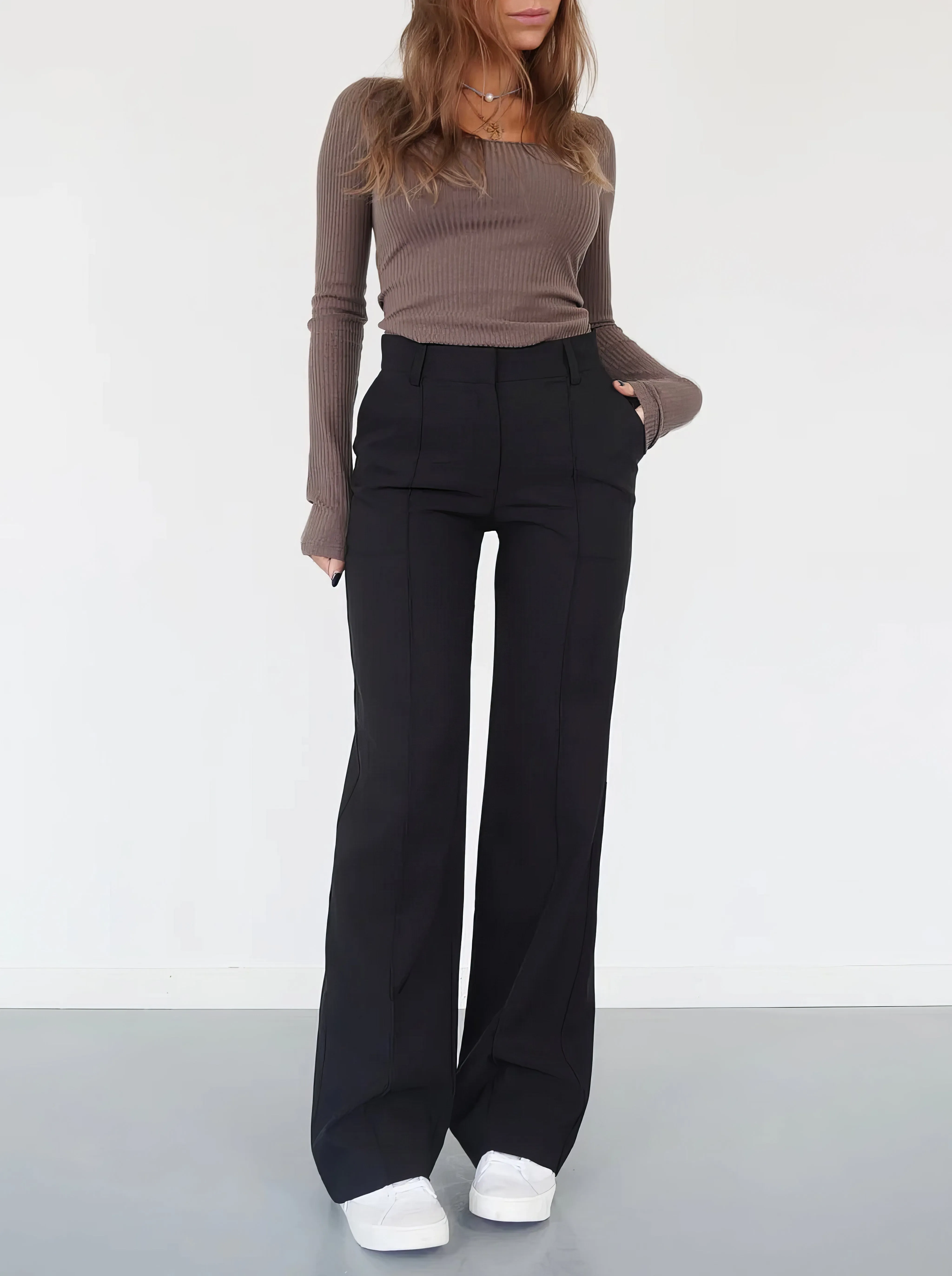 Elianny - Casual Pleated Pants for Women